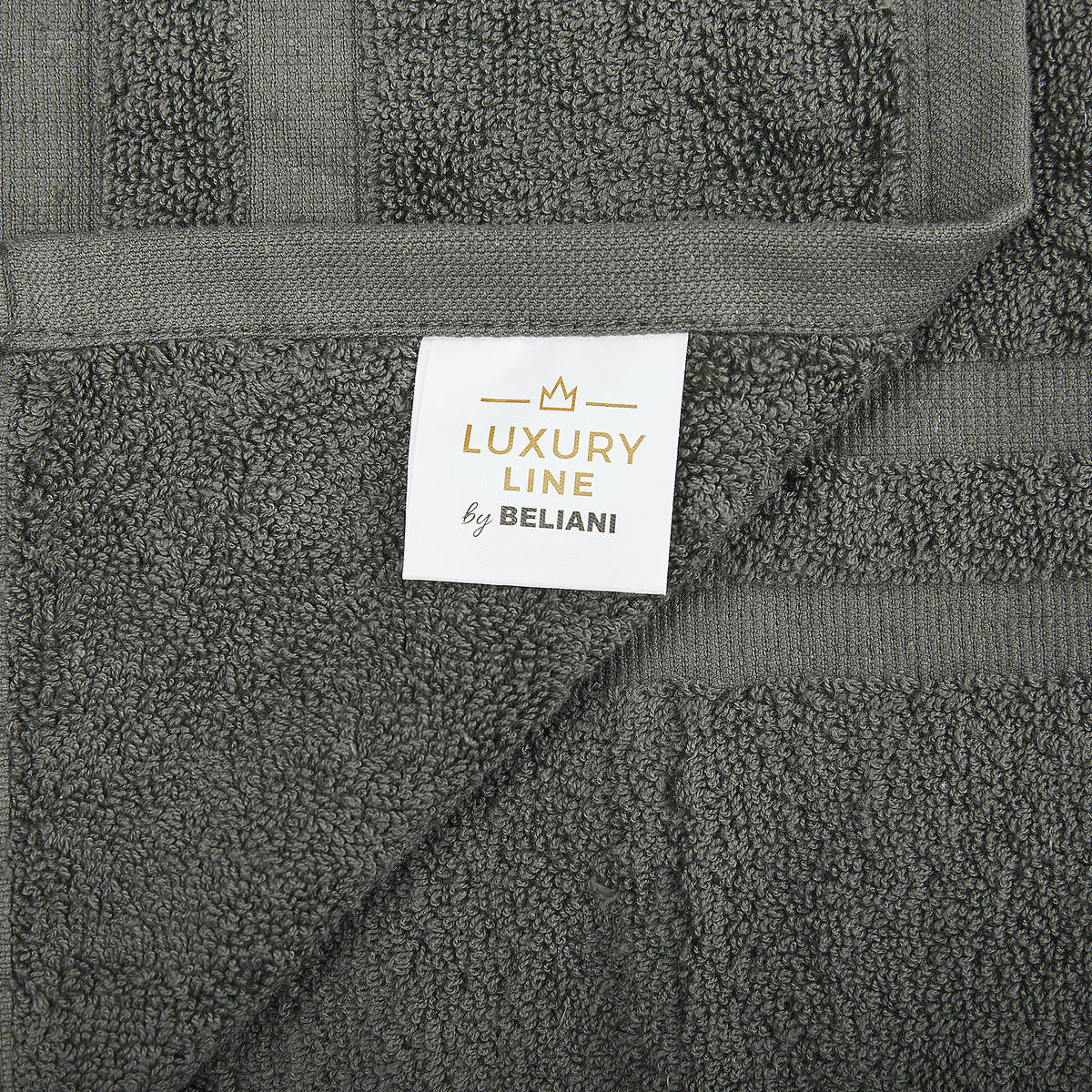 BADEHANDTUCH 11-teiligGrau Atai - Grau, Textil (100/150cm) - Beliani