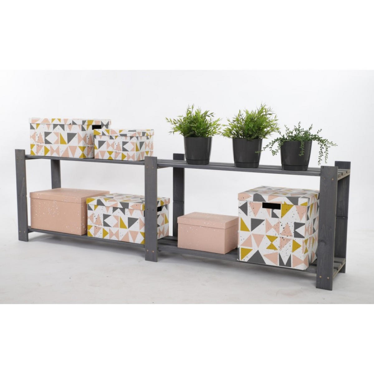HOLZREGAL PINEPEAK 50x170x28cm 2 Fachboden 1,2cm dickes Kiefernholz Grau - Grau, Holz (170/50/28cm) - PROREGAL