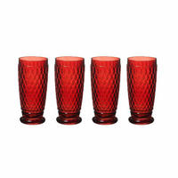 LONGDRINKGLÄSER Boston Coloured Rot 400 ml 4er Set - Rot, Glas (0.4L) - Villeroy & Boch
