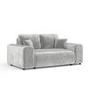 2-SITZER-SOFA Zanzibar Hellgrau Chenille - Hellgrau/Schwarz, Holz/Holzwerkstoff (178/79/108cm) - Maison de Reve