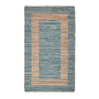 FLICKENTEPPICH Veranda, Hanf & Baumwolle 160/230 cm - Grau, Textil (160/230cm) - Homescapes