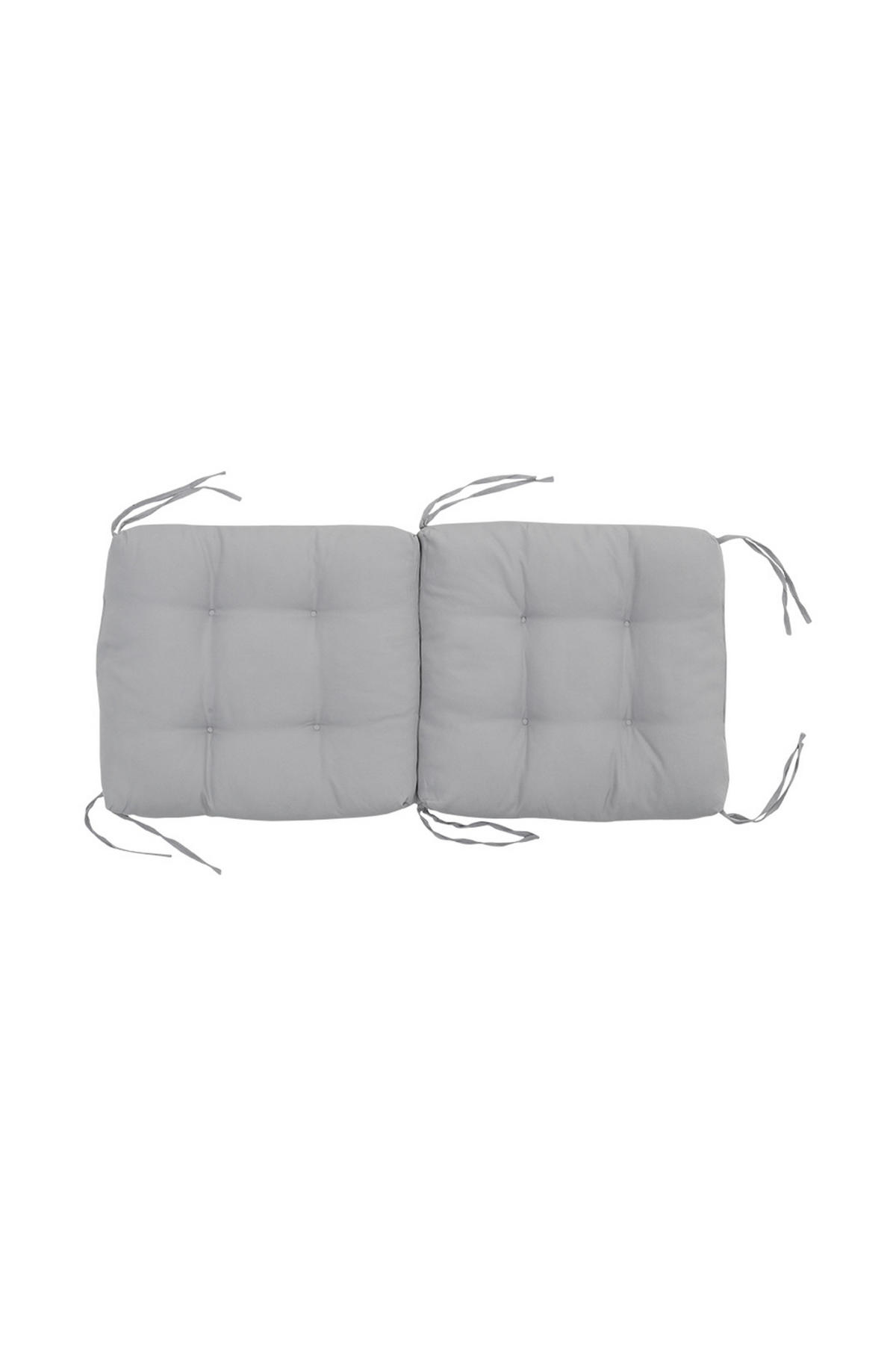 GARTENSTUHLAUFLAGE aus Polyester in Hellgrau mit tiefer Sitzfläche für Innen- und Außenmöbel 110 cm L x 50 cm - Grau, Textil (50/110cm) - Livingandhome