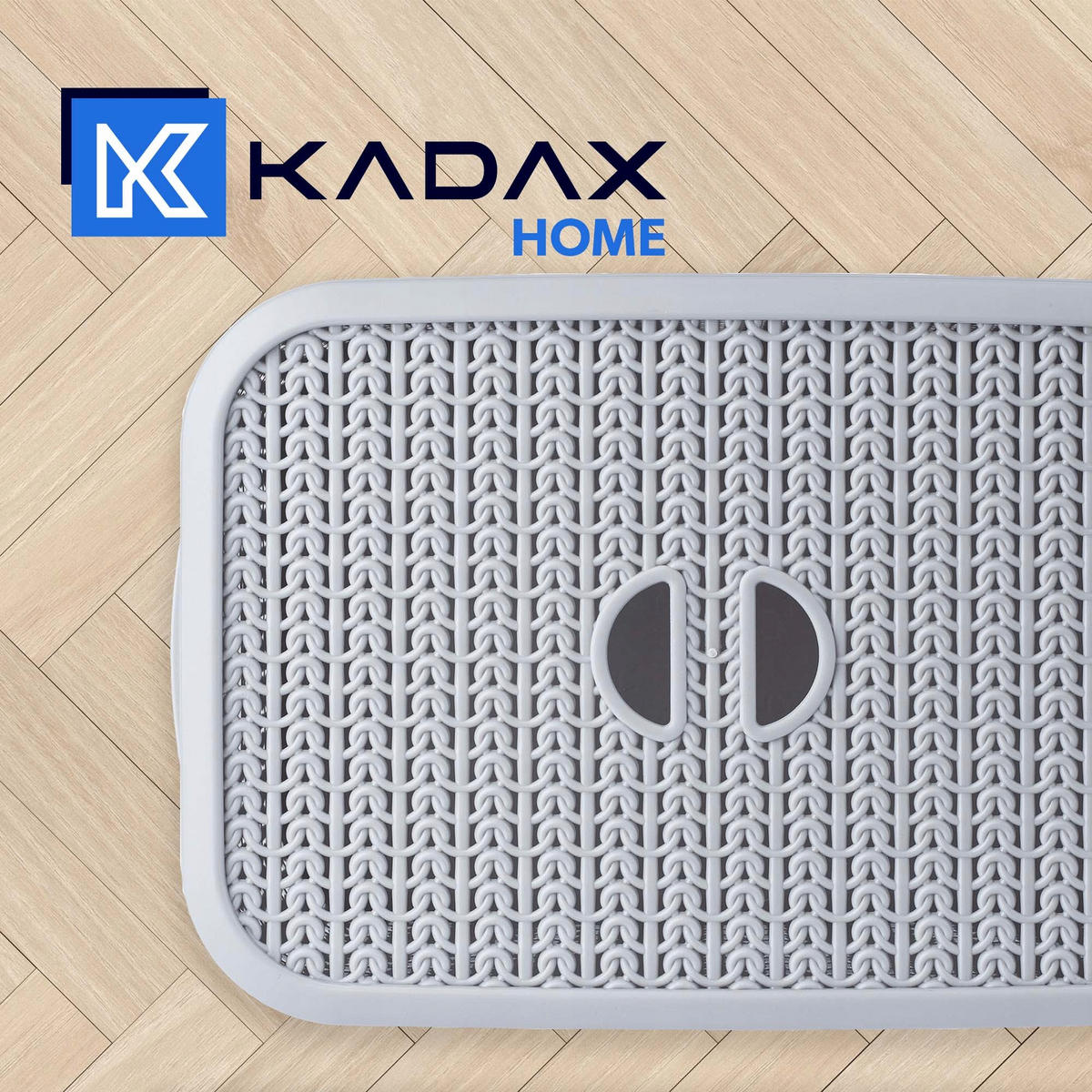KORB mit Deckel, 6L, grau, 2 Stk. - Grau, Kunststoff (20/29cm) - KADAX