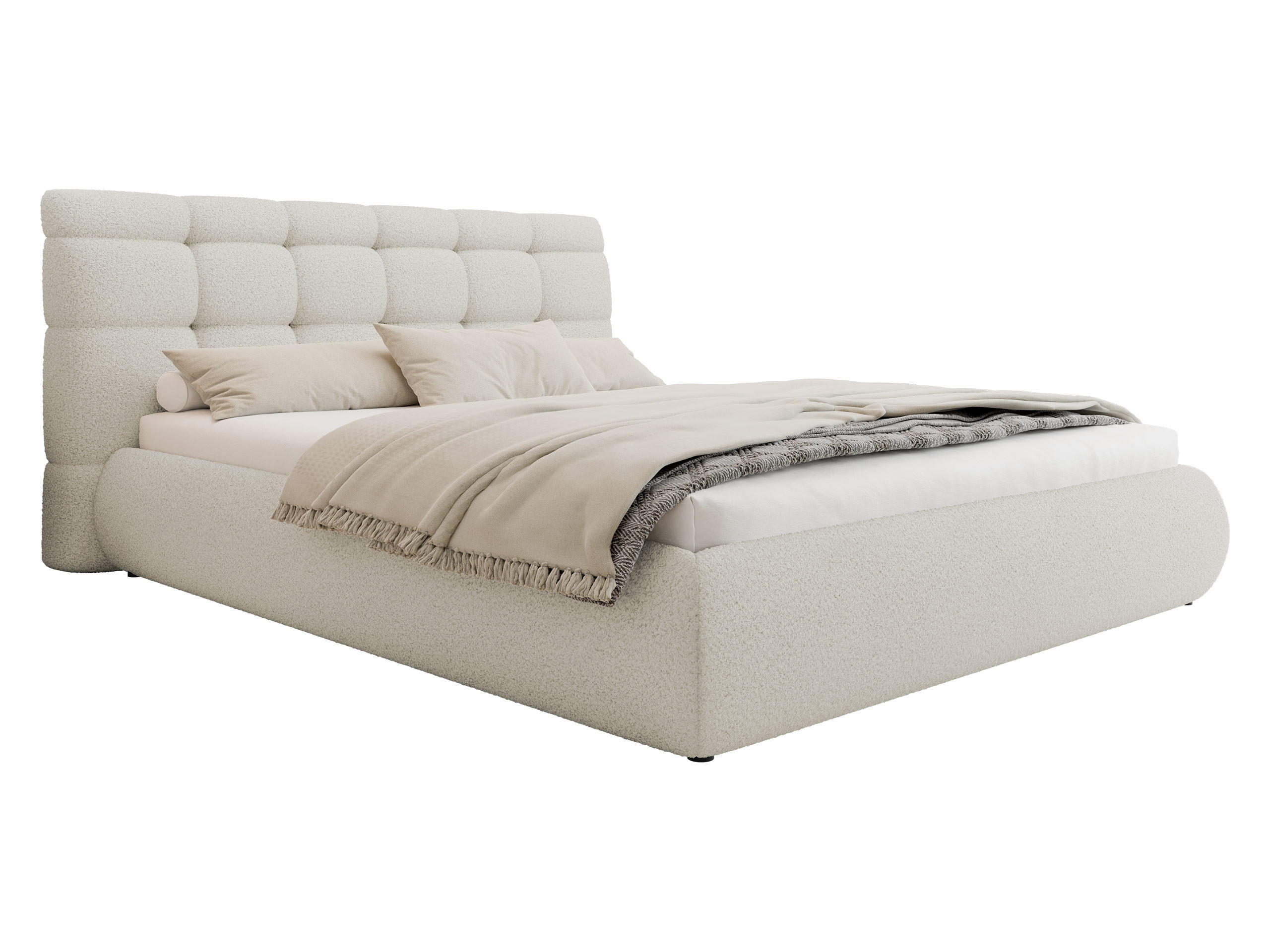 POLSTERBETT Zinot 160 8801 - Beige/Schwarz, Holzwerkstoff/Textil (160/200cm) - MIRJAN24