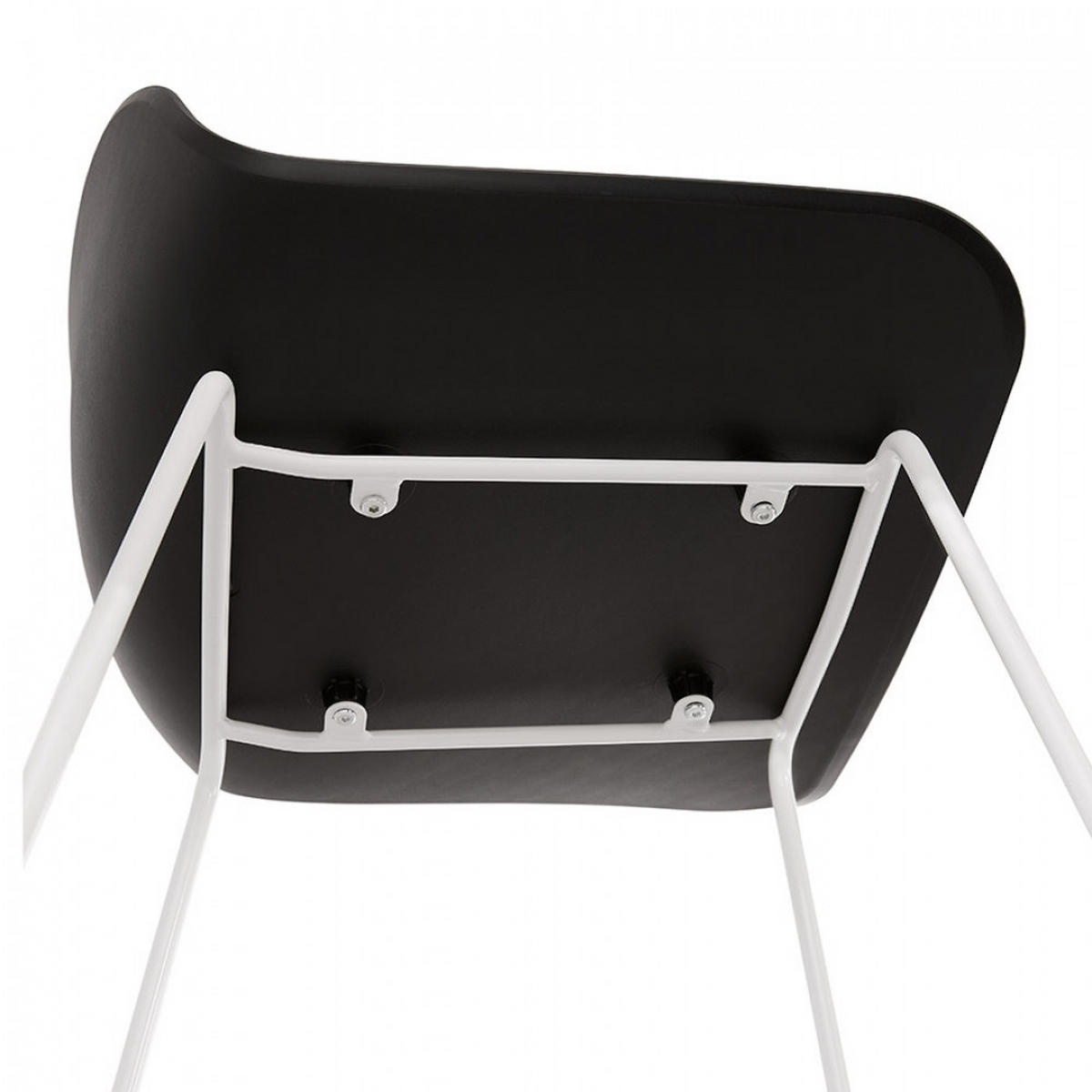 BARHOCKER Schwarz 49x85x53cm - Schwarz/Weiß, Kunststoff/Metall (49/85/53cm) - AlterEgo