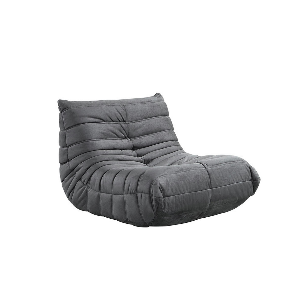 RELAXSESSEL CHILL - Farbe: Anthrazit - Anthrazit, Kunststoff (102/70/87cm) - Home Deluxe