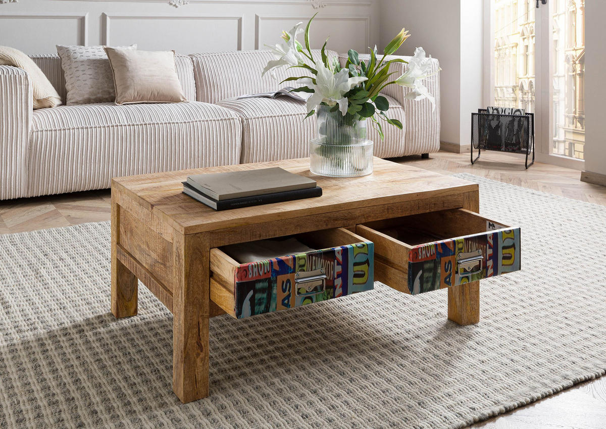 COUCHTISCH Mango 90x60x40 mehrfarbig lackiert LOUNGE COLLECTION #11 - Multicolor, Metall (90/60/40cm) - Massivmoebel24