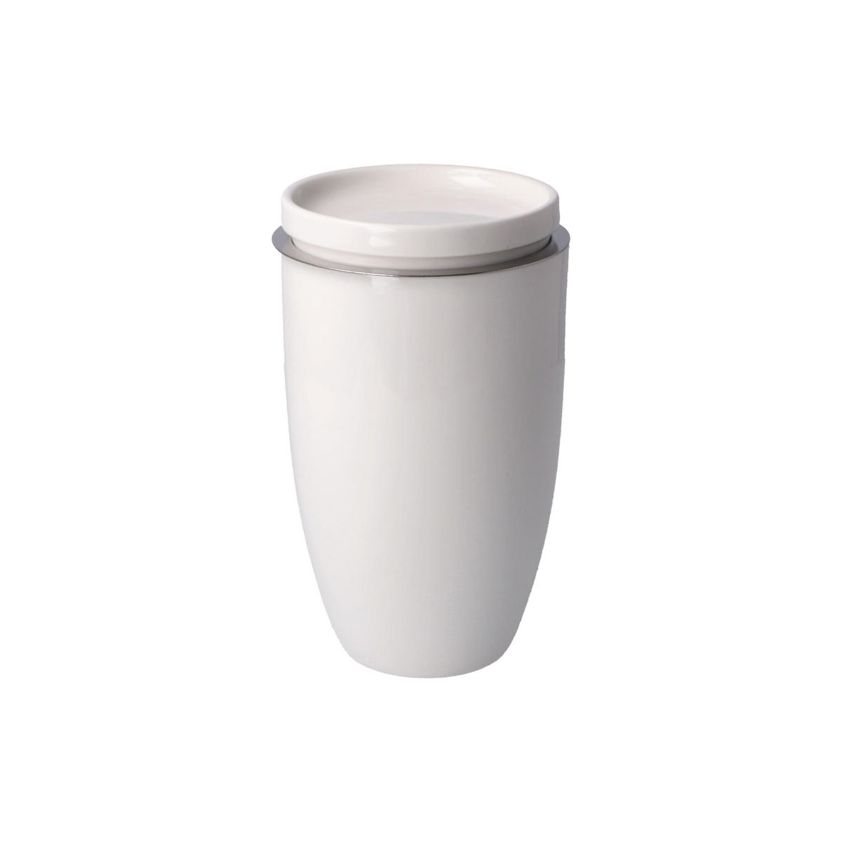 TEETASSE Kaiser Porzellan, Fine Bone China, Metall, weiß glasiert, 450 ml - Weiß, Keramik (0.45L) - Goebel