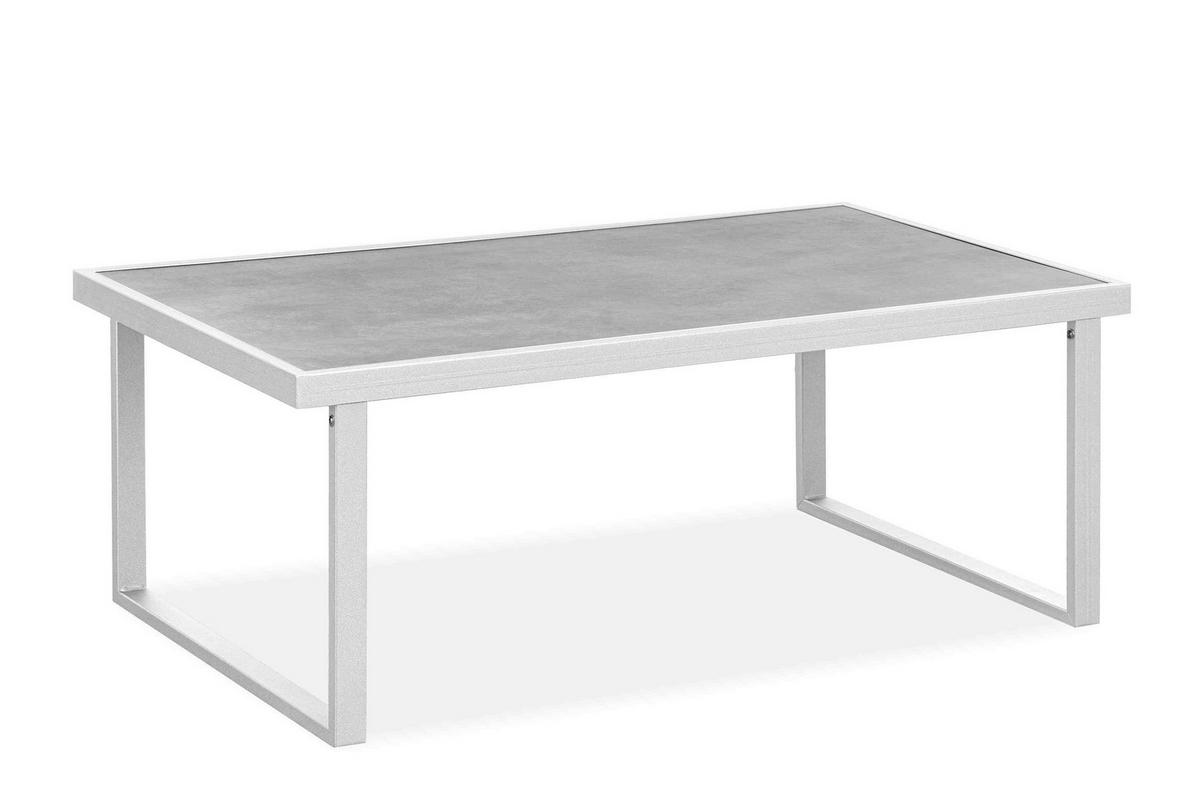 TERRASSENMÖBEL FRENA im Loft-Stil, weiß - Weiß/Grau, Metall - KONSIMO®