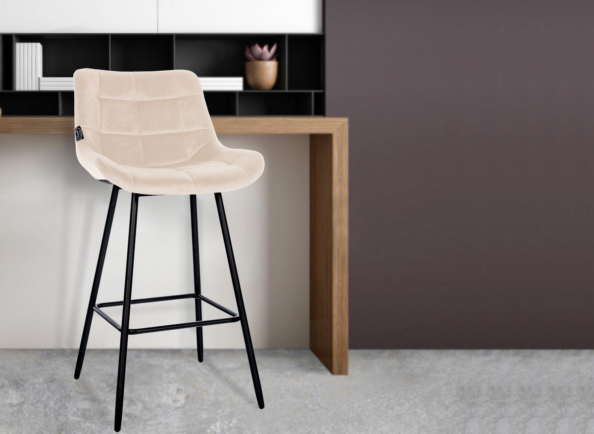BARHOCKER Weston 104x49x56 cm creme - Creme, Metall (49/104/56cm) - furnicato