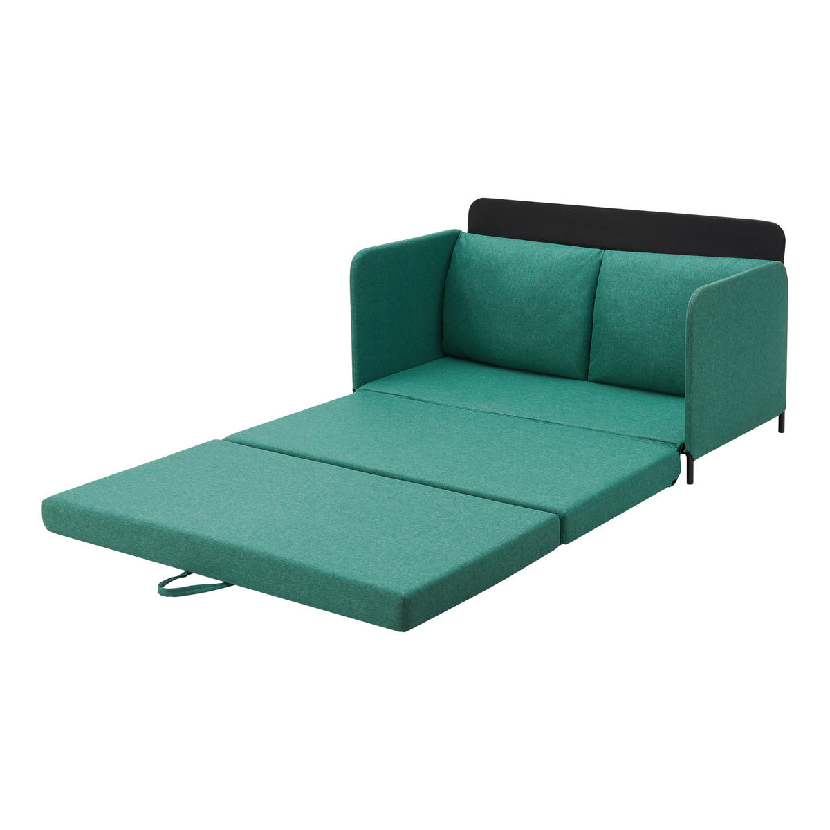SCHLAFSOFA Soini - Grün, Textil/Metall (125/78/67cm) - [en.casa]