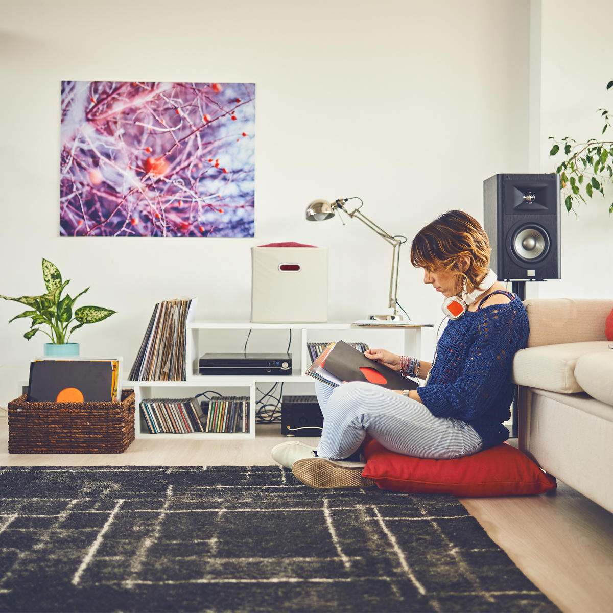 2XAUFBEWAHRUNGSBOX - Weiß, Wellpappe/Textil (30/30/30cm) - Relaxdays