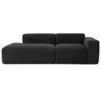 3-SITZER modulares Sofa HEAVEN SET 1 Links, Breite 255 cm Webstoff Schwarz - Schwarz, Holz/Kunststoff (255/71/102cm) - Muffo