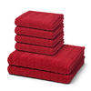 FROTTIERSET Sensual Skin Zopf 6-teilig - Dunkelrot, Textil (50/100cm) - Ross