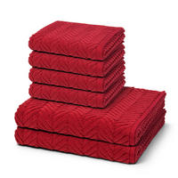 FROTTIERSET Sensual Skin Zopf 6-teilig - Dunkelrot, Textil (50/100cm) - Ross