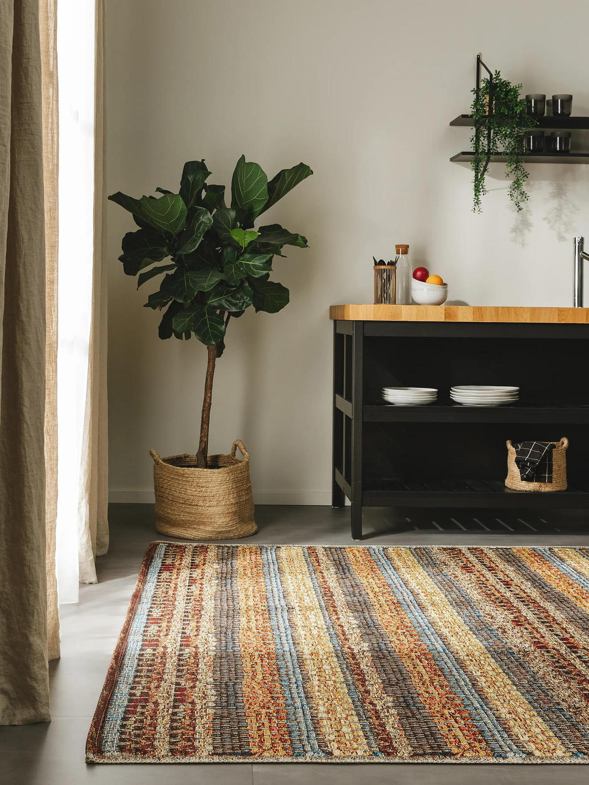 VNITŘNÍ a venkovní koberec Kenya Vícebarevné 80x165 cm - různobarevná, textil/umělá hmota (80/165cm) - benuta Nest