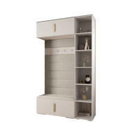 GARDEROBEN-SET 236,7/140/47 - Beige/Goldfarben, Holz/Metall (140/236.7/47cm) - Abiks Möbel