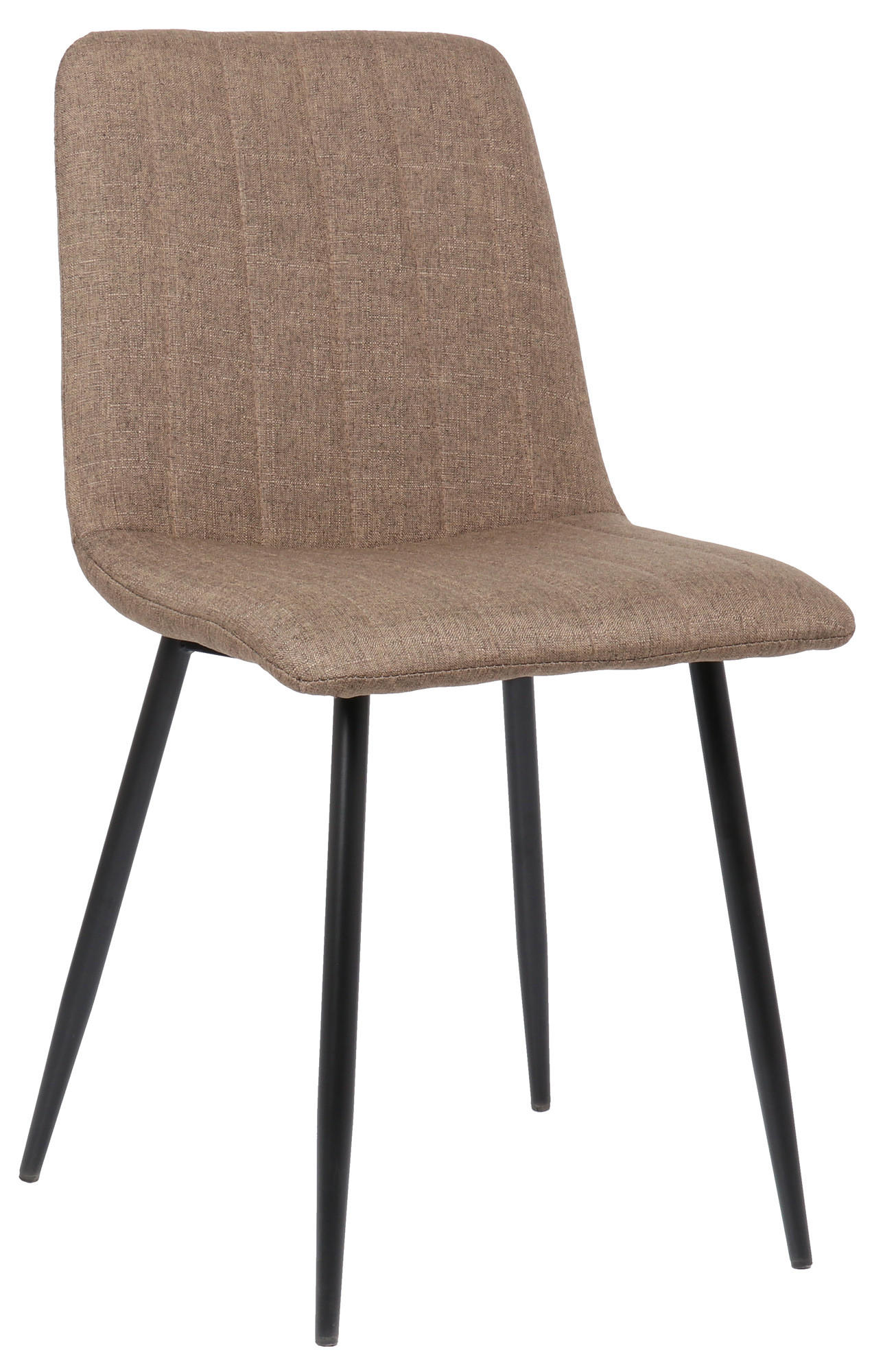 STUHL LENZ Stoff 88x45x53 cm braun Metall - Braun, Metall (45/88/53cm) - DELUKE