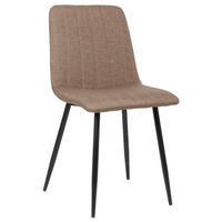 STUHL LENZ Stoff 88x45x53 cm braun Metall - Braun, Metall (45/88/53cm) - DELUKE