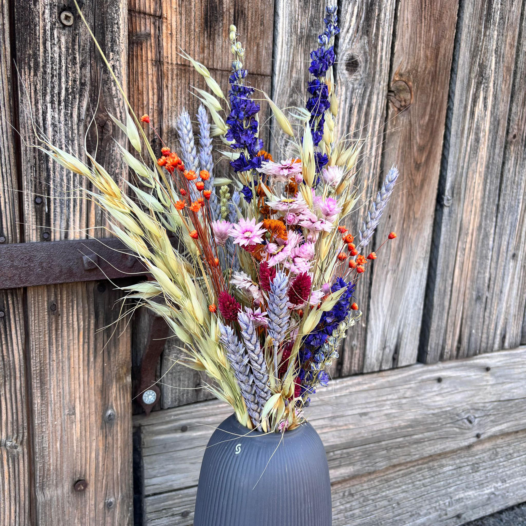 ALPENGLÜHEN - Natürlicher Trockenblumenstrauß in lila orange - 50 cm - Lila, Naturmaterialien (50cm) - Lykke & You