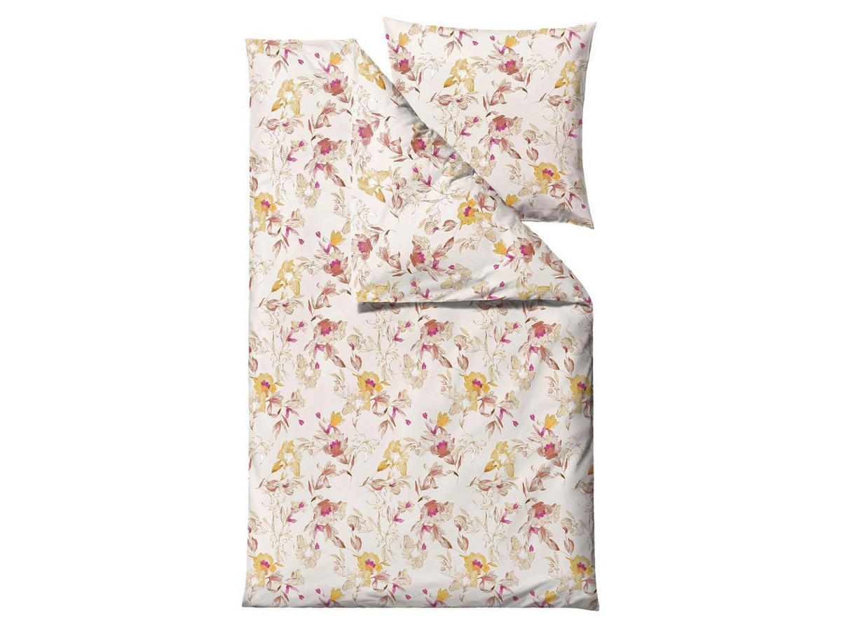 BETTWÄSCHE Flower Burst creme 135/200 cm Bio-Baumwolle - Creme, Textil (135/200cm) - Södahl