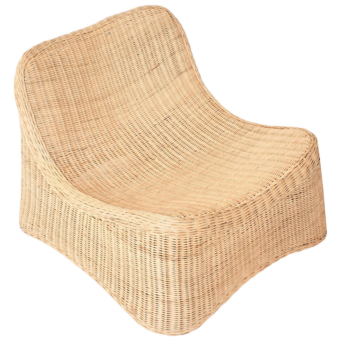 GARTENSESSEL Naturfarben Aigani - Beige/Naturfarben, Naturmaterialien (62/56/70cm) - Beliani