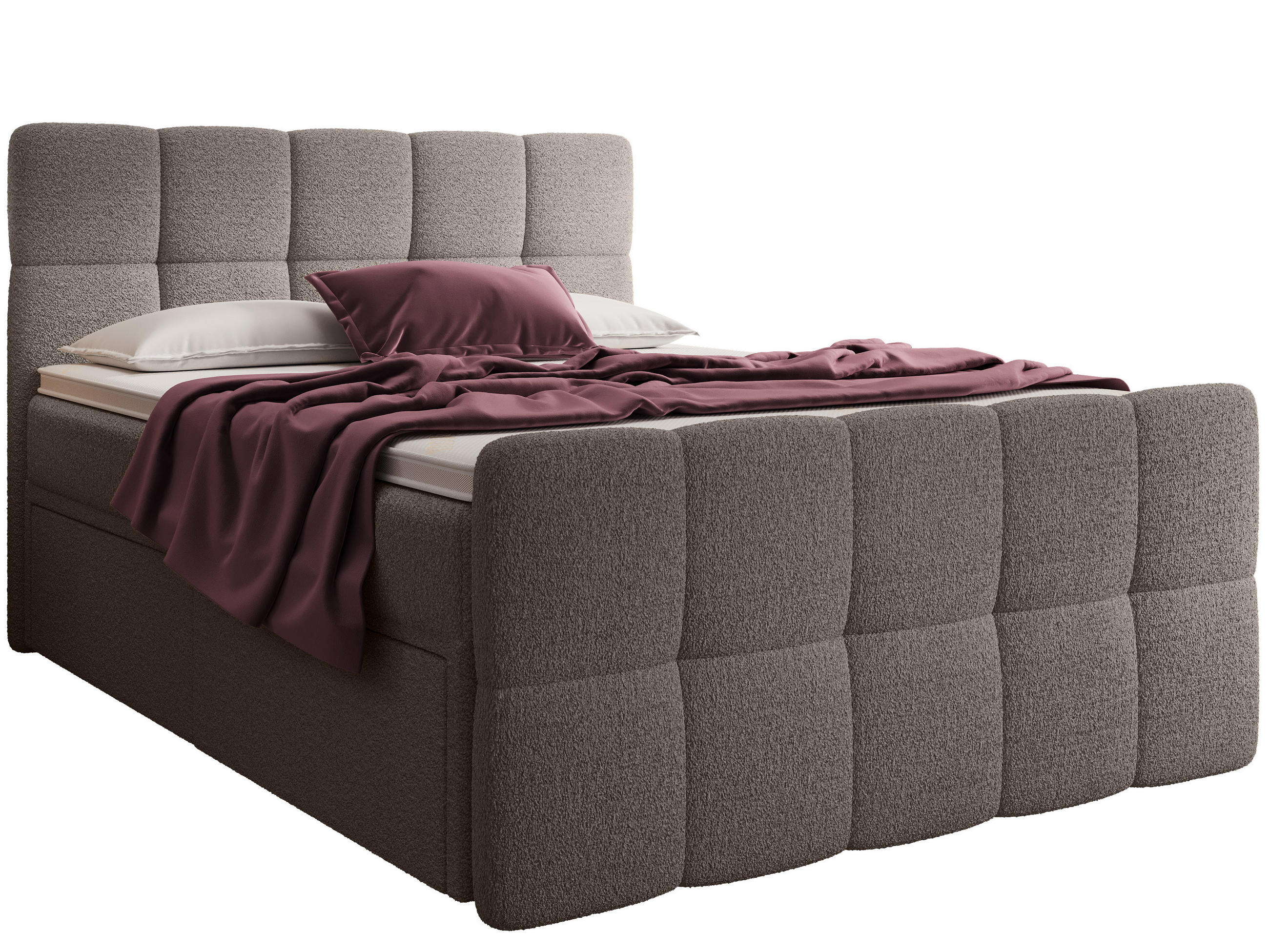 BOXBETT Madison 5 Braun 160/200 H3/H4 Boucle - Braun, Textil (160/200cm) - wonello