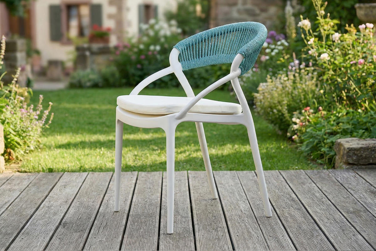 GARTENSTUHL KISO Hellblau Kunststoff Stapelbar - Hellblau, Kunststoff (54/79/58cm) - KAWOLA