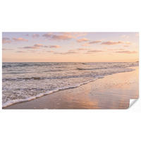 TAPETE - Strand - Brandung - Wolken - 350x200 cm - Hellrosa, Papier (350/200cm) - OnlyWow