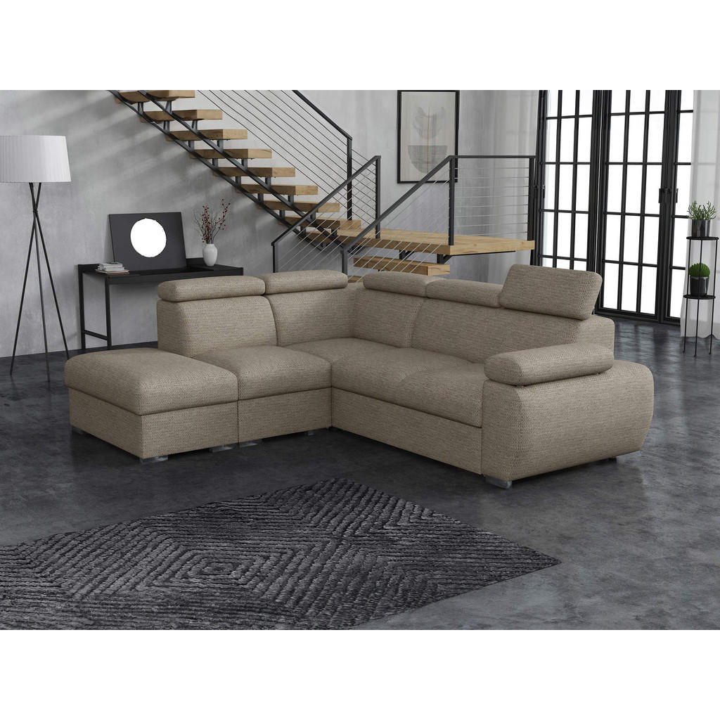 Thumbnail - Mirjan24 Ecksofa, Kaschmir, Textil, 6-Sitzer, Ottomane links,L-Form, 260x230 cm, Wohnzimmer, Sofas & Couches, Wohnlandsc...