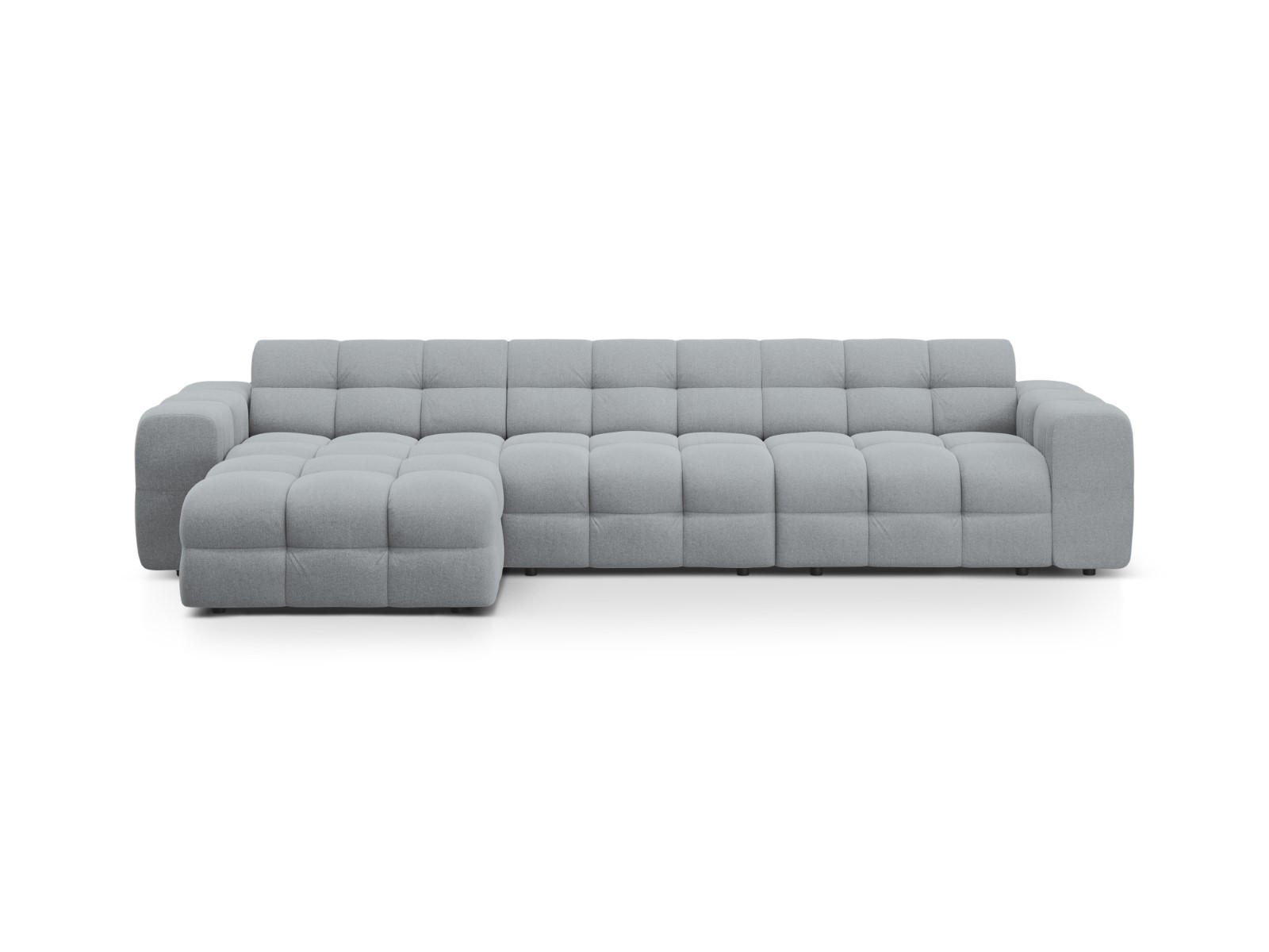 ECKSOFA links Kendal aus strukturiertem Stoff platin 5 Sitzplätze - Platinfarben, Textil (173/357cm) - Micadoni