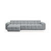 ECKSOFA links Kendal aus strukturiertem Stoff platin 5 Sitzplätze - Platinfarben, Textil (173/357cm) - Micadoni