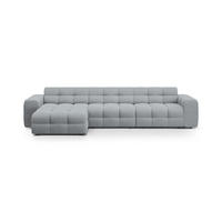 ECKSOFA links Kendal aus strukturiertem Stoff platin 5 Sitzplätze - Platinfarben, Textil (173/357cm) - Micadoni