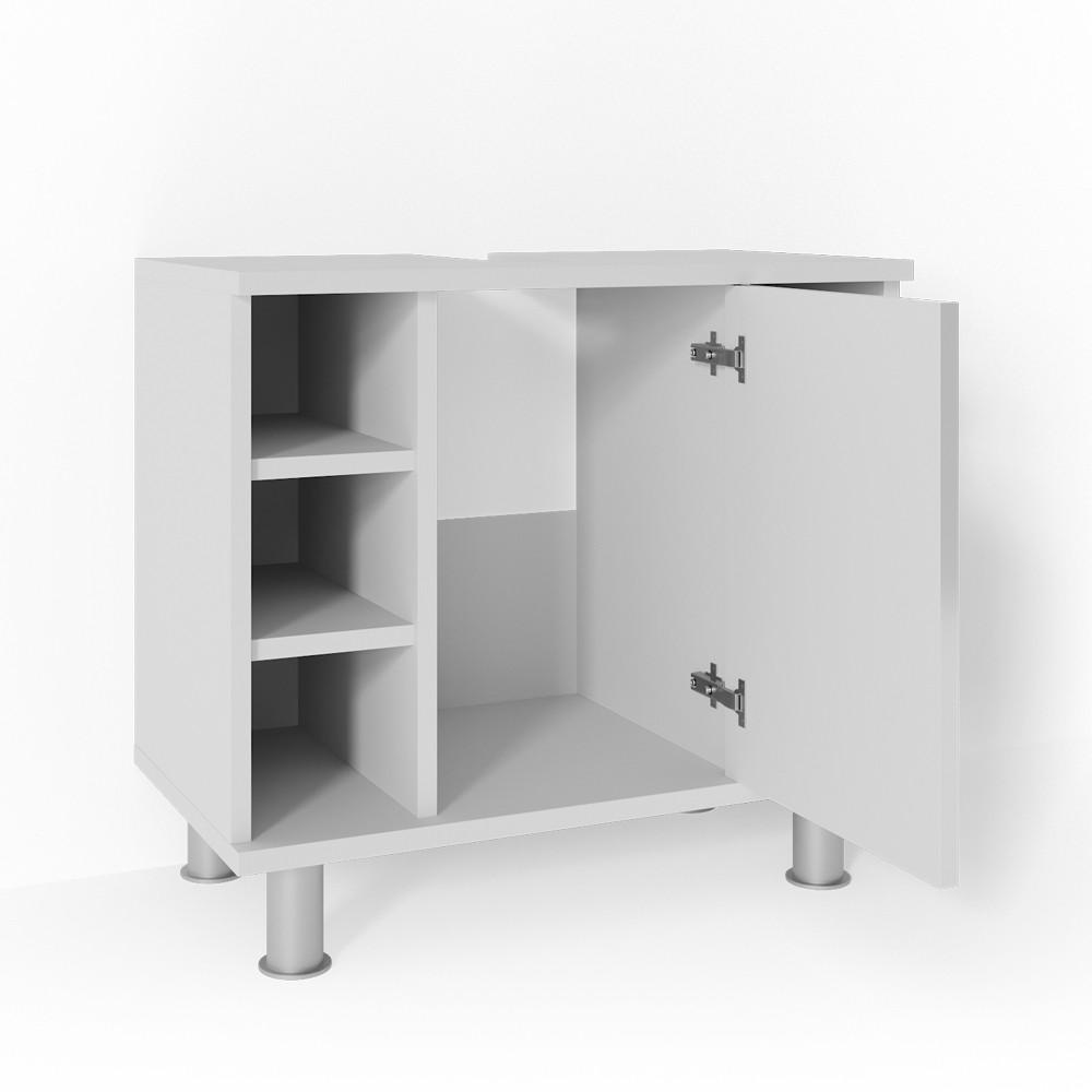 WASCHBECKENUNTERSCHRANK Fynn Weiß Hochglanz 60 x 54 cm - Weiß Hochglanz, Holzwerkstoff (60/54/32cm) - Vicco