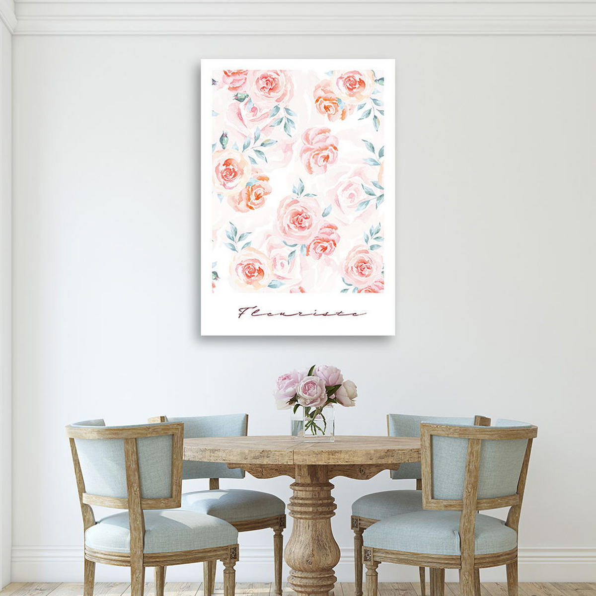 KUNSTDRUCK Rosa 80/120 cm - Pink, Textil (80/120cm) - KUNSTLOFT