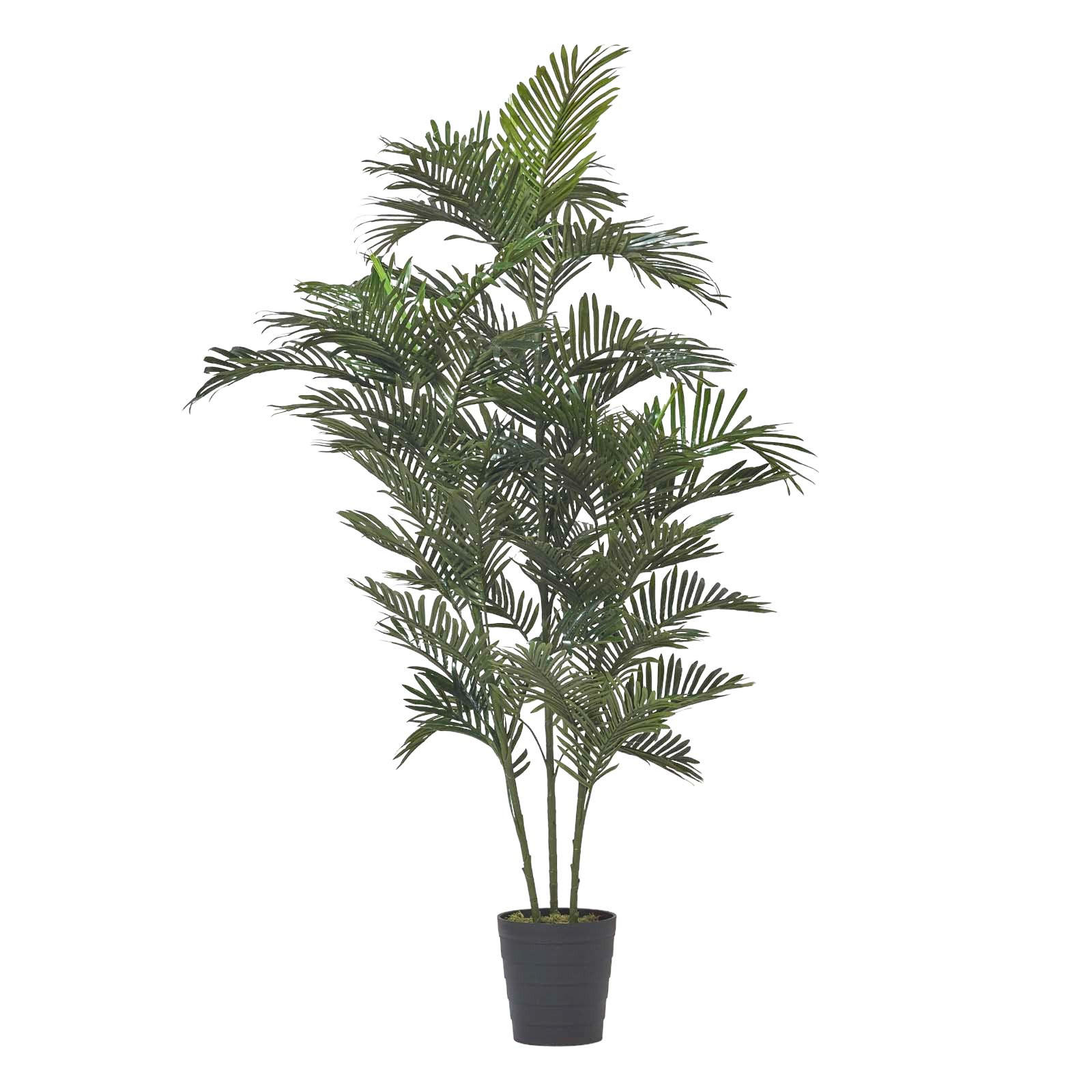 KUNSTPALME Areca, 120 cm - Grün, Kunststoff (120cm) - Homescapes