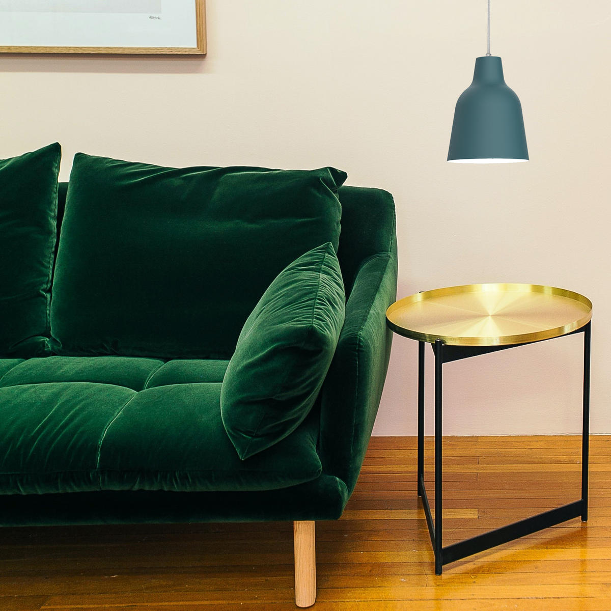 HÄNGELEUCHTE - Blau, Metall (16/16/21cm) - Lumicom