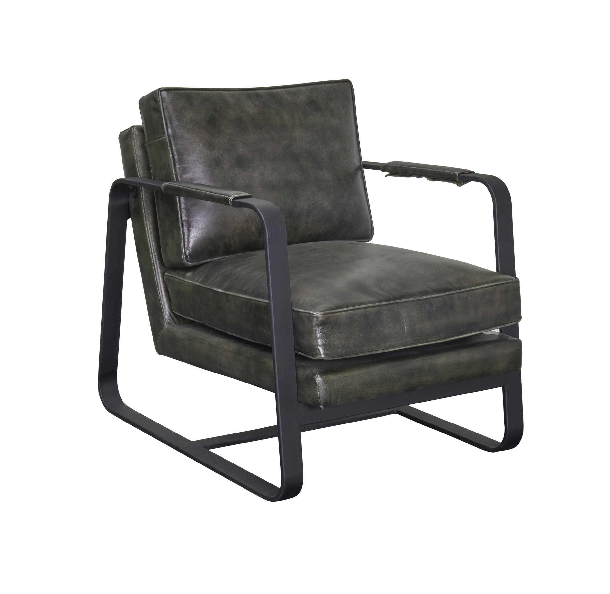 LEDERSESSEL Jano 82x64x86 cm, Leder, Grün - Dunkelgrün, Leder (64/82/86cm) - dasmöbelwerk