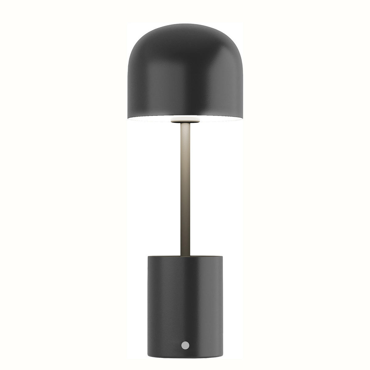 AKKU-TISCHLEUCHTE - Eisen - Schwarz, Metall (13/13/37cm) - home24
