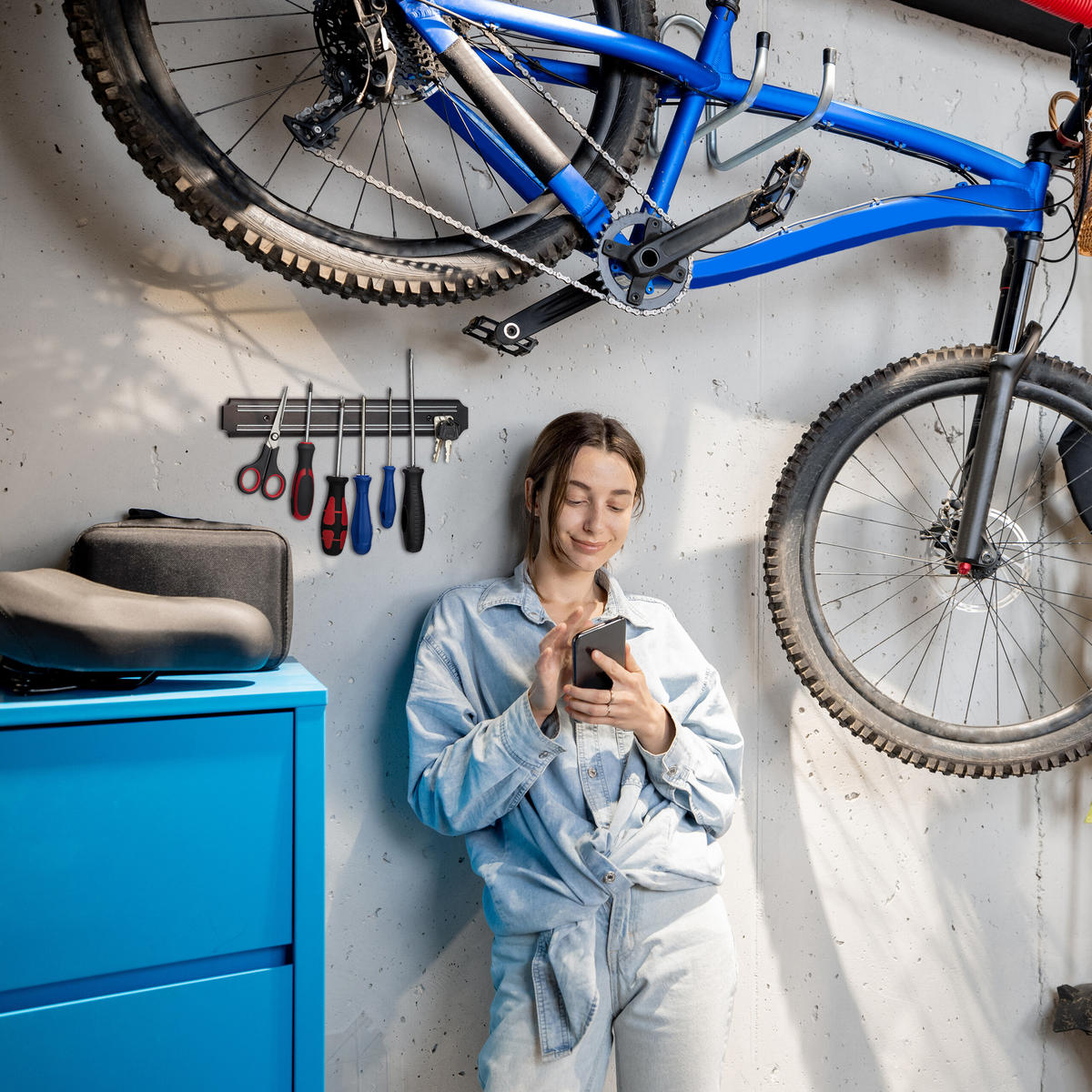 3XMAGNETLEISTE - Schwarz, Kunststoff/Metall (33/5/1.5cm) - Relaxdays