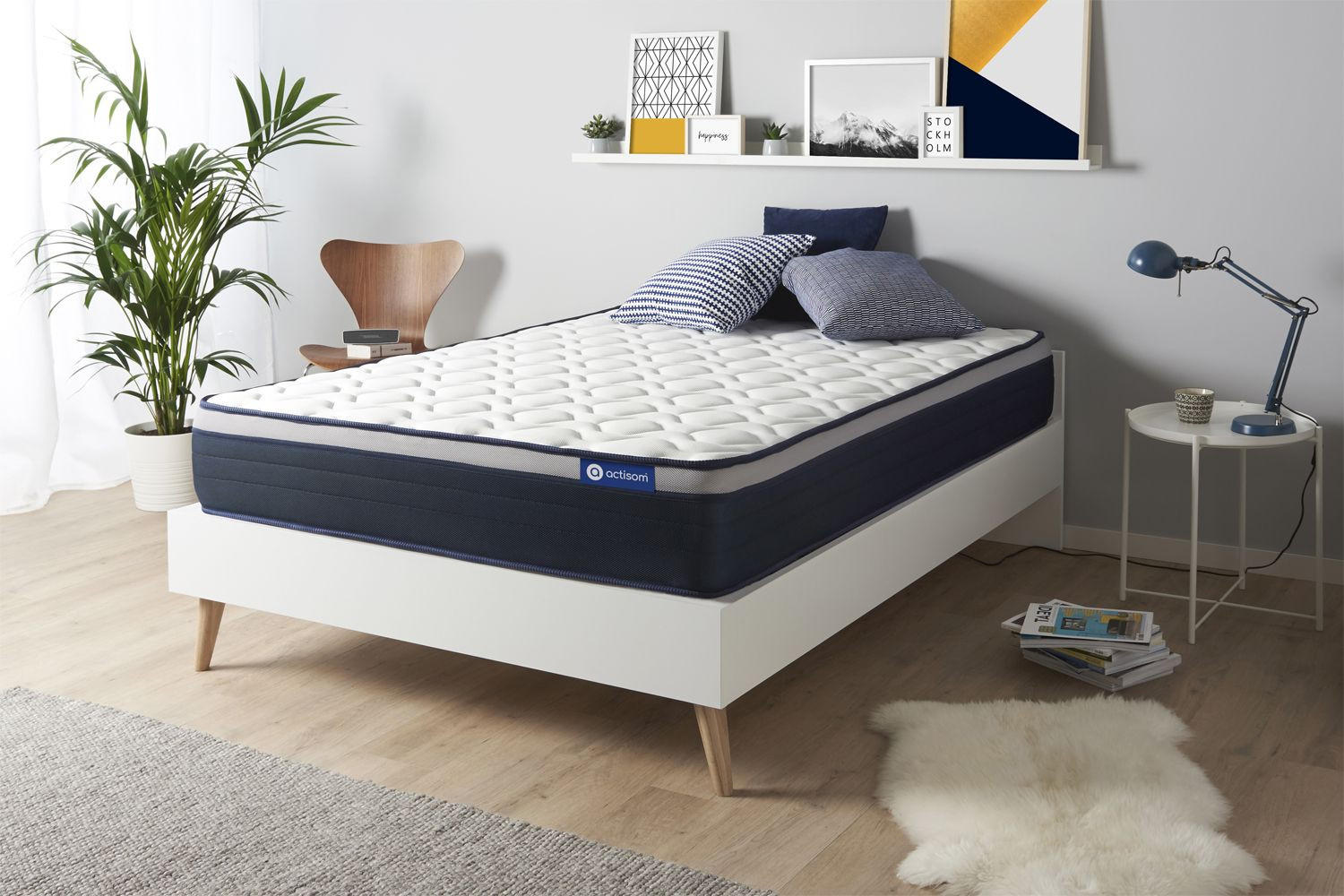 MATRATZE Actimemo max Memory-Schaum 200 x 200 cm h3 - Weiß, Textil (200/200cm) - ACTISOM