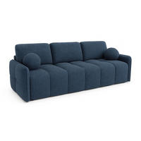 SCHLAFSOFA EMILI, Sofa mit Schlaffunktion und Bettkasten, Farbe: Blau, Bouclé-Stoff - Blau, Textil (212/95/90cm) - Sepro Meble