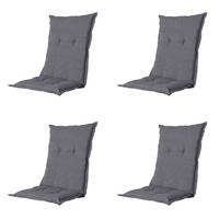 GARTENSTUHLKISSEN Oxford 105/50 cm 4er-Set - Grau, Textil (50/6/105cm) - Madison