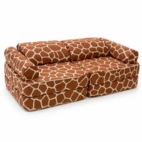 MODULARES Kindersofa Giraffe 120 cm – 6-teiliges Spielsofa mit abnehmbaren Bezügen - Multicolor, Textil (120/50/60cm) - Bees & Blooms