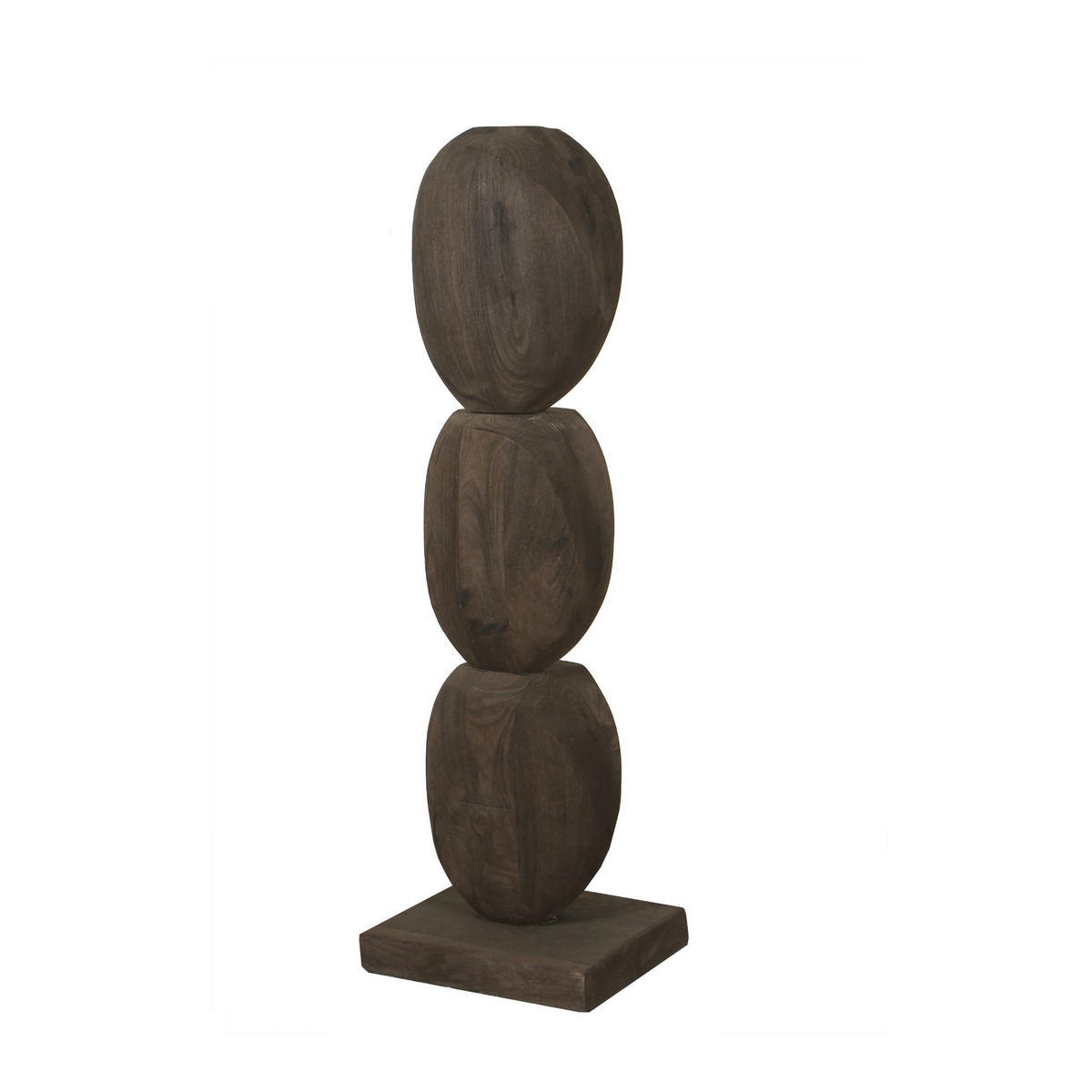 SKULPTUR Kodey Braun 25.5/20/80cm - Braun, Holz (20/80/25.5cm) - PTMD Collection