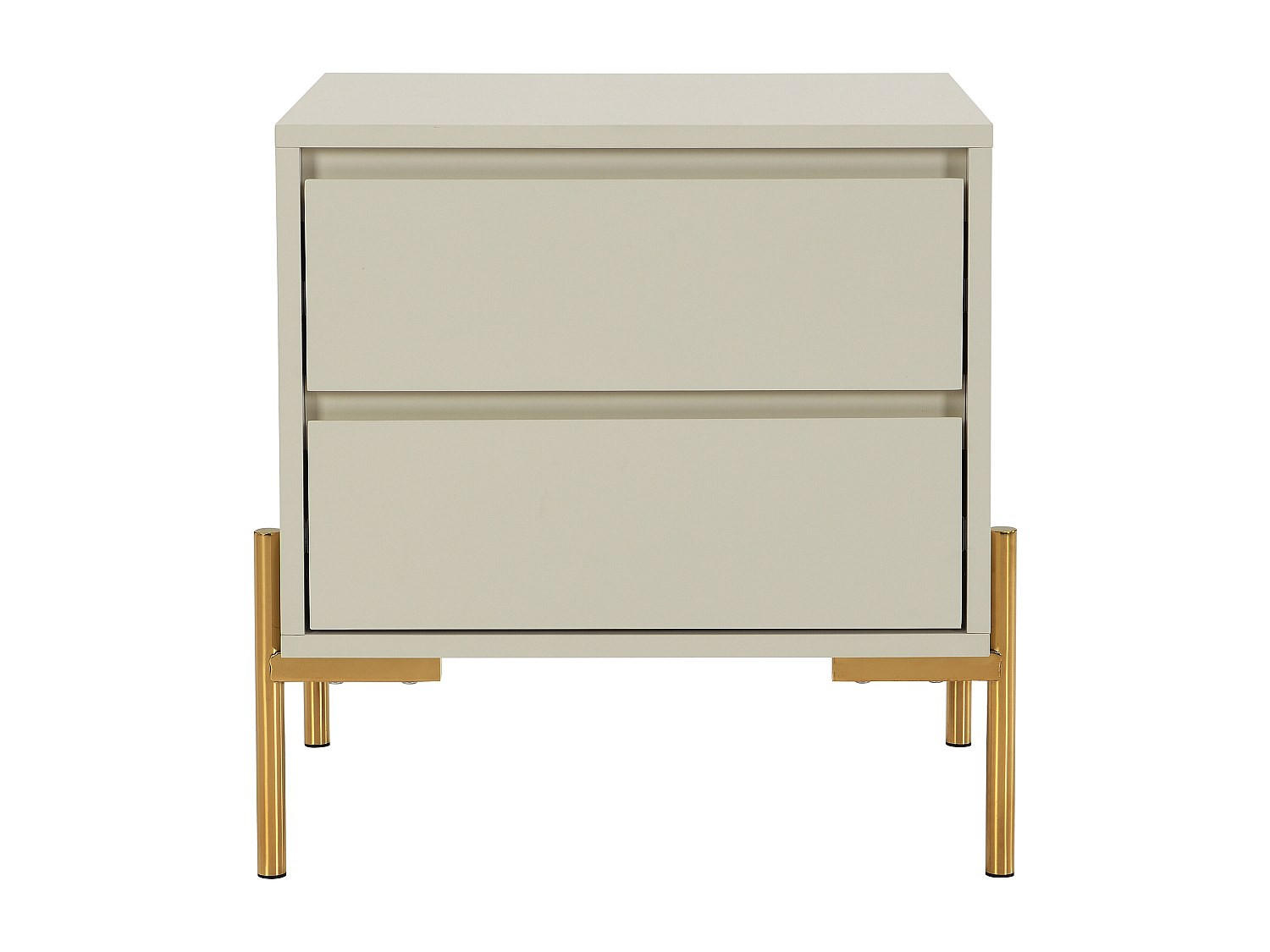 NACHTTISCH - 50 cm x 40 cm - Holz, Platte - Beige - KORASA - Beige, Holz (50/50/40cm) - Vente-Unique