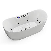WHIRLPOOLBADEWANNE - 1 Person - acryl - weiß Bolaza - Weiß, Kunststoff (180/74/80cm) - Vente-Unique