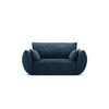SESSEL Kaelle aus Chenille-Stoff königsblau - Blau, Textil (100/85/128cm) - Micadoni