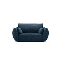 SESSEL Kaelle aus Chenille-Stoff königsblau - Blau, Textil (100/85/128cm) - Micadoni