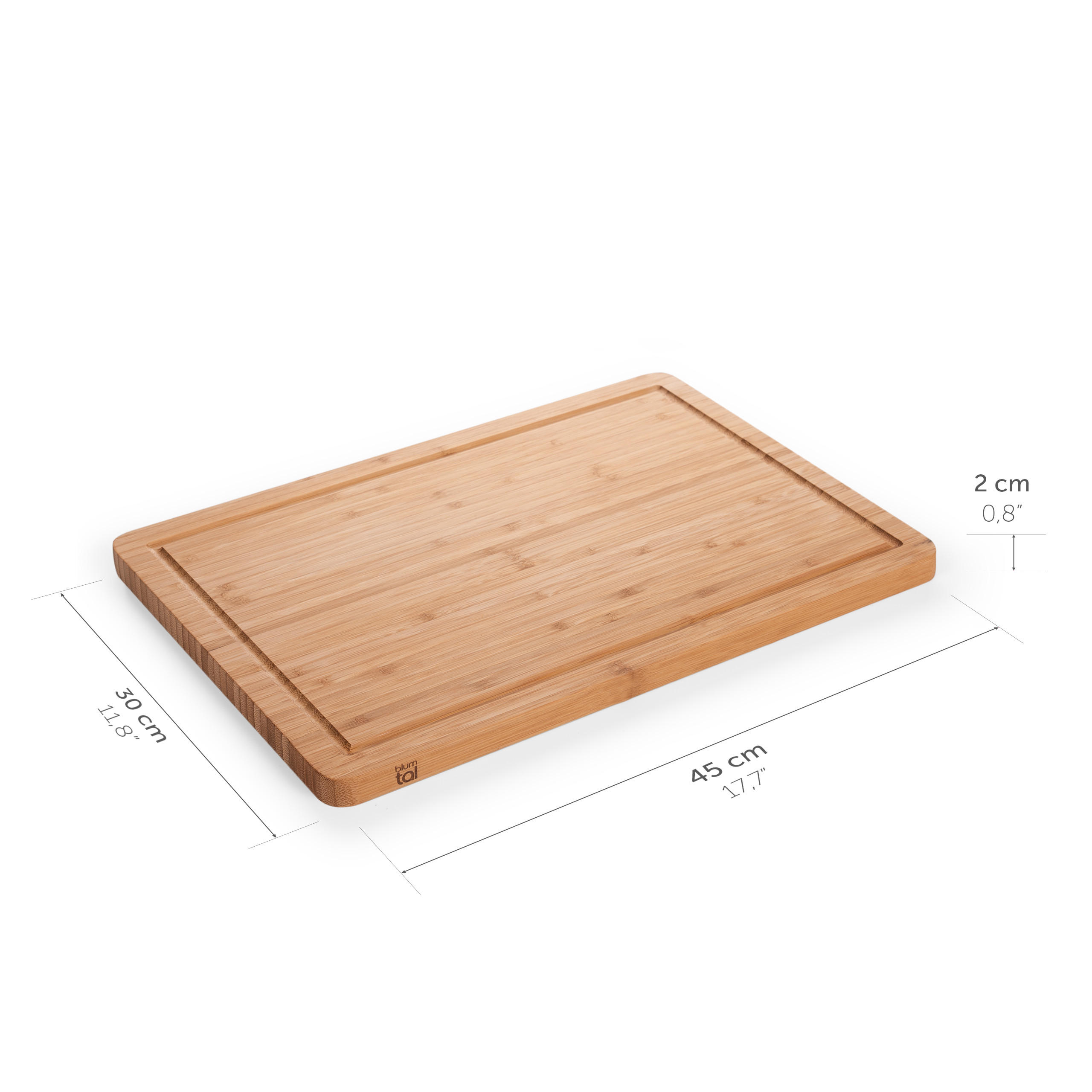 SCHNEIDEBRETT Karlstad 45/30/2 cm, groß - Braun, Holz (45/30cm) - Blumtal